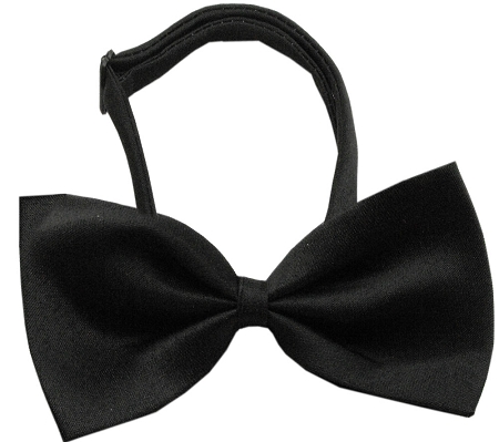 Plain Black Bow Tie